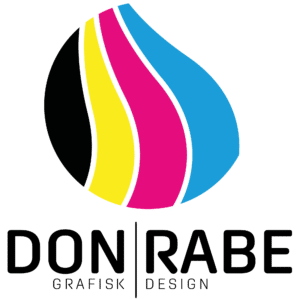 Don Rabe Grafisk Design logo vandret med sort tekst