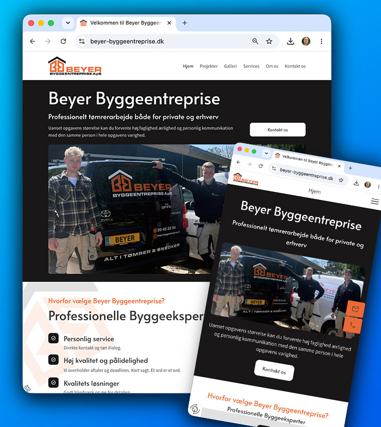 Hjemmeside design og vedligeholdelse
